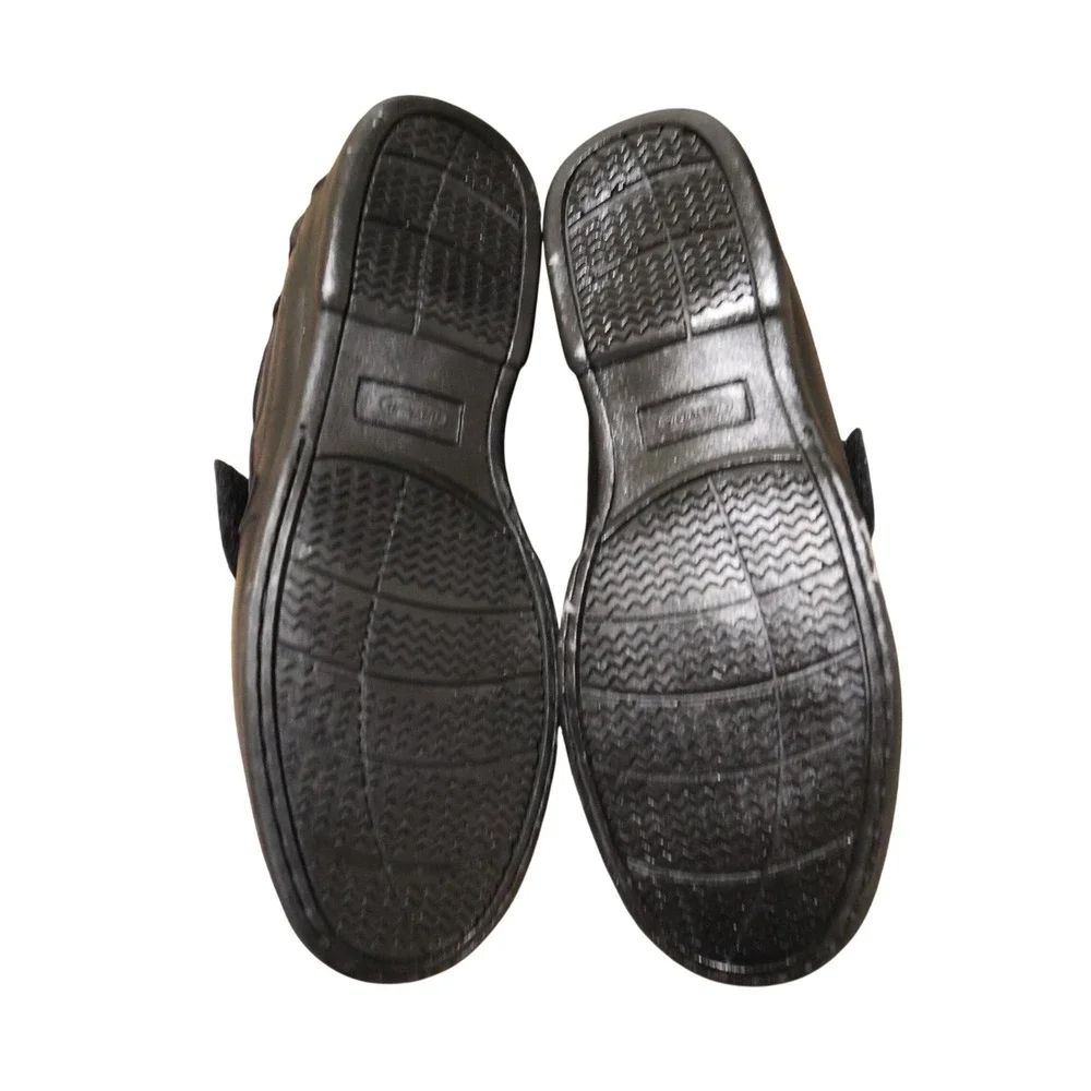 Dr. Scholl's 401 One Strap Mens 13D Black New Hook and Loop Comfort Shoes